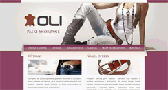 Desktop Screenshot of oli-paski.pl